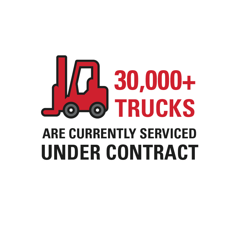 30,000 trucks under service contract