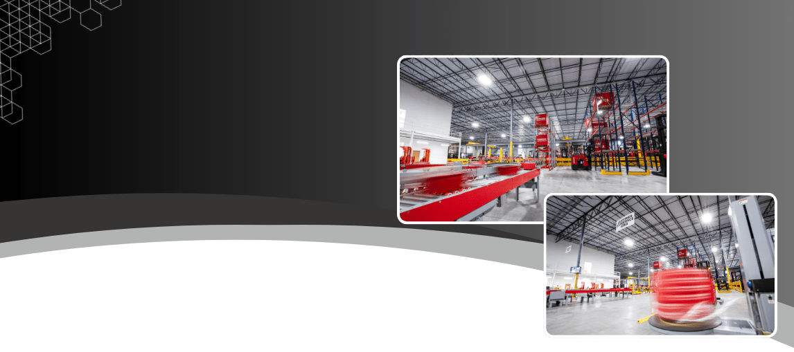 Carolina Handling automation equipment including pallet wrapper and carousel. 