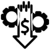 reduce operations cost icon
