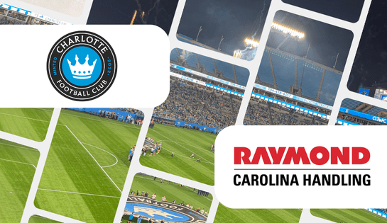 Carolina Handling and Charlotte FC logos for new 2026 partnership.