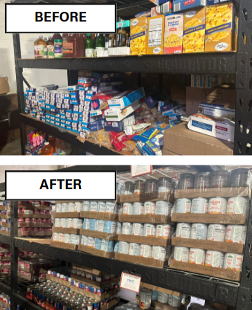 Food Pantry Before and After