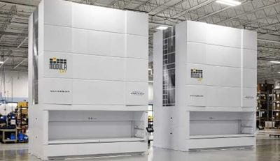 Two vertical lifts from Modula.