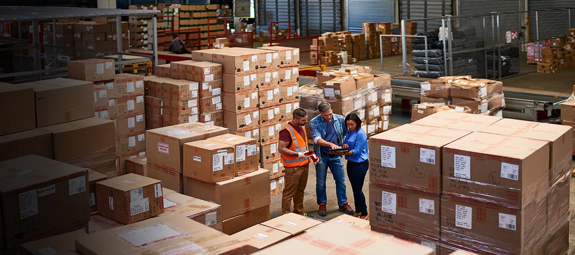 warehouse team being trained on safety procedures