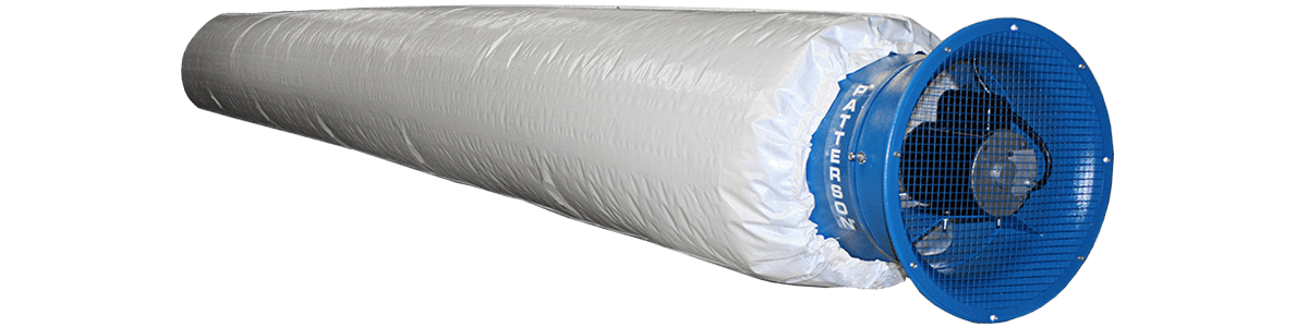 fabric air duct | warehouse fans | carolina handling