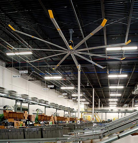 Warehouse Ceiling Fans | Big Ass Fans | Carolina Handling