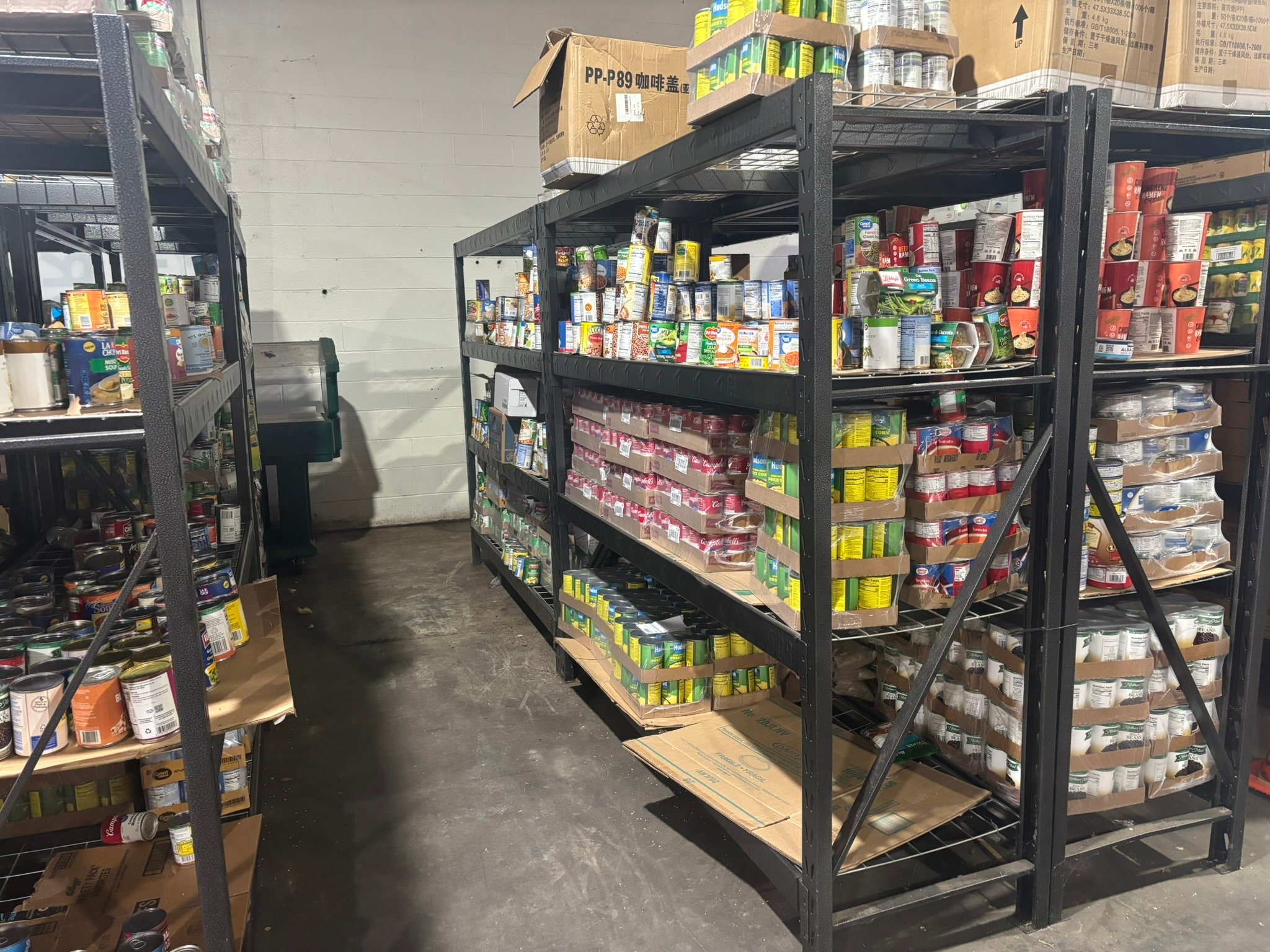 The food pantry layout made it difficult for staff and volunteers to locate items quickly